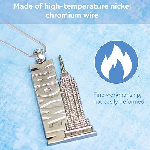 Miniatura 4 de 200 anillos de salto de alambre de nicrom de alta temperatura, alambre de alta temperatura para fusión de vidrio, mini ganchos de suspensión en U