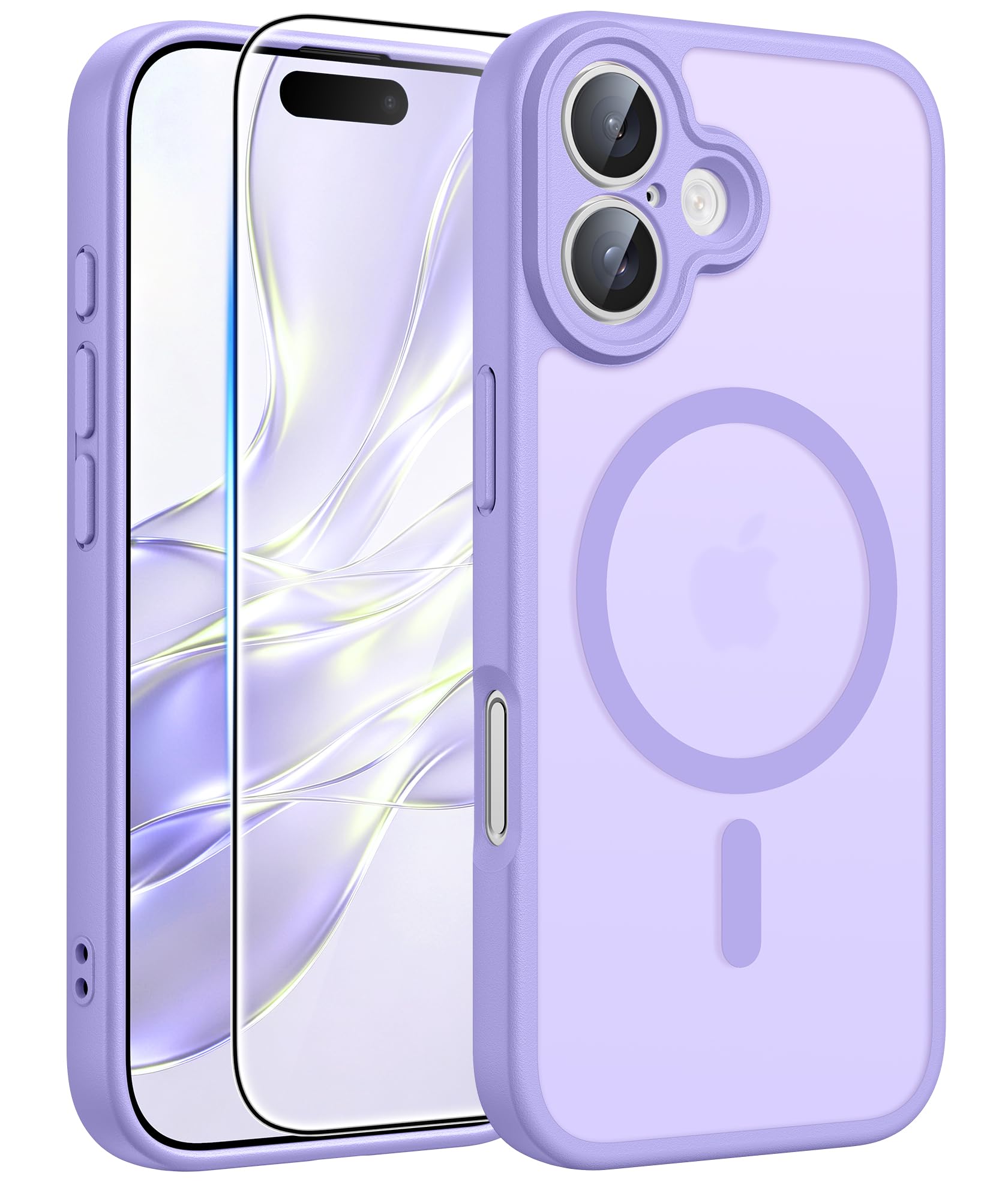 FNTCASE for iPhone 16 Plus Case Light Purple: Compatible with MagSafe