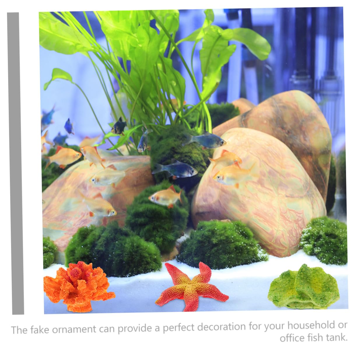 GALPADA 5pcs Large Fish Tank Decorations Artificial Coral Plant for Decorative Aquarium Lifelike Coral Flowers for Tank Resin Plant Decor