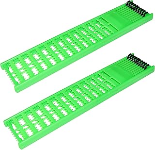 Gourami Fishing Snelled Hook Holder Fishing Leader Holder for Organize Snelled Fishing Hooks Rigs Holder Leader Tray Jigs Board(green-2pcs)