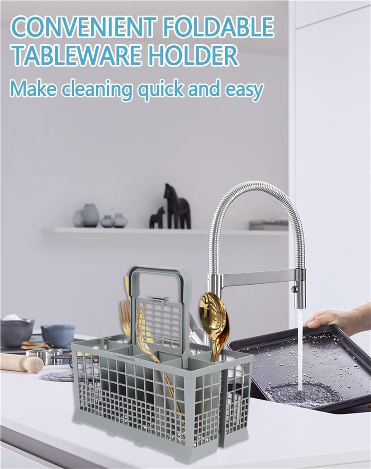 Cesta de cubiertos para lavavajillas con Bauknecht y cubiertos Sto Nizer Sil, accesorio para lavavajillas, 1 unidad