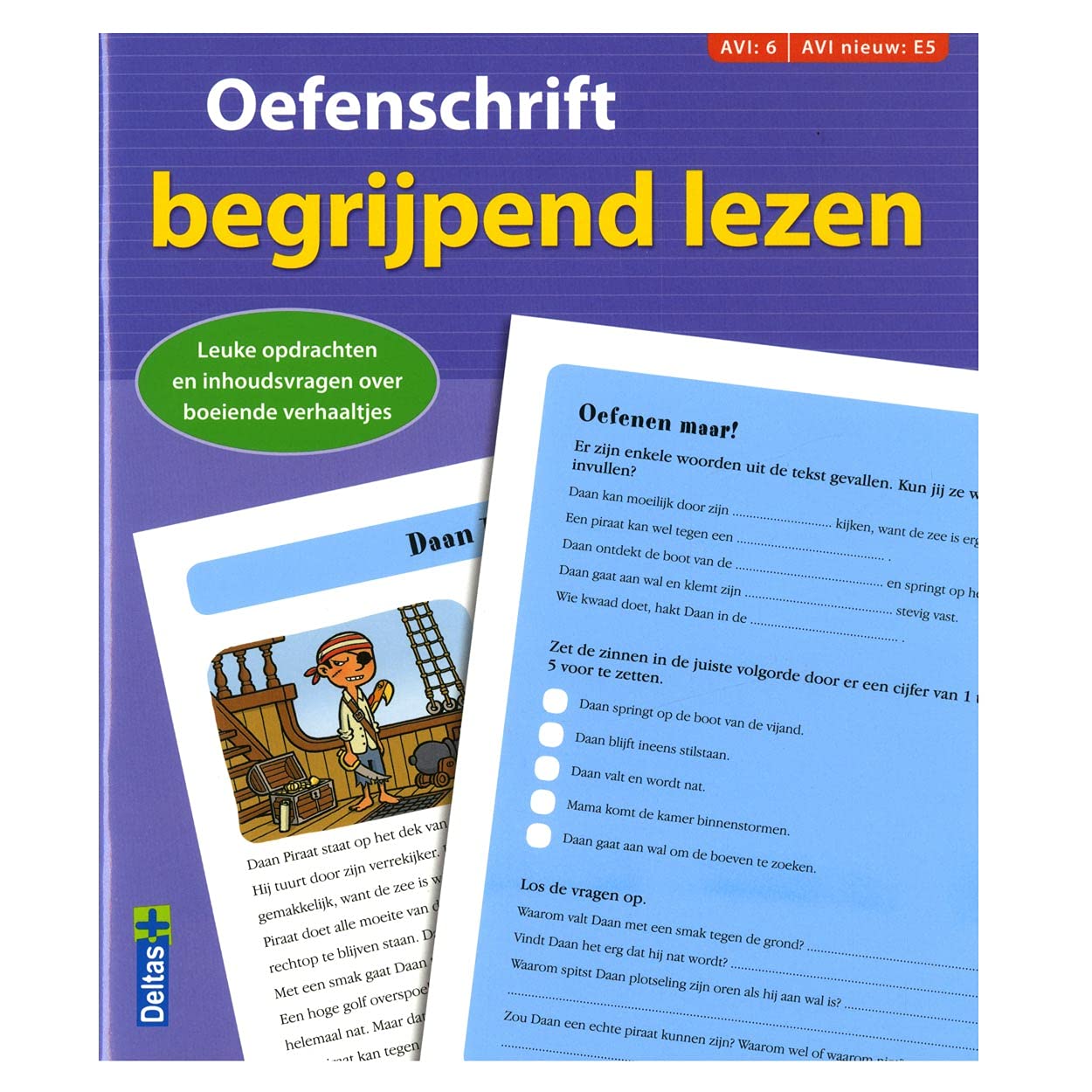 Oefenschrift begrijpend lezen (AVI:6 AVI nieuw: E5) (paars): Leuke opdrachten en inhoudsvragen over boeiende verhaaltjes