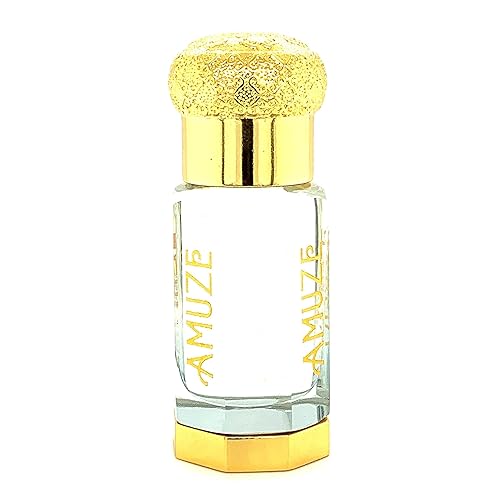 Amuze Fragrance Almizcle de vainilla, 0.1 fl oz Aceite de perfume premium Aceite Attar Sin alcohol Vegano y libre de crueldad
