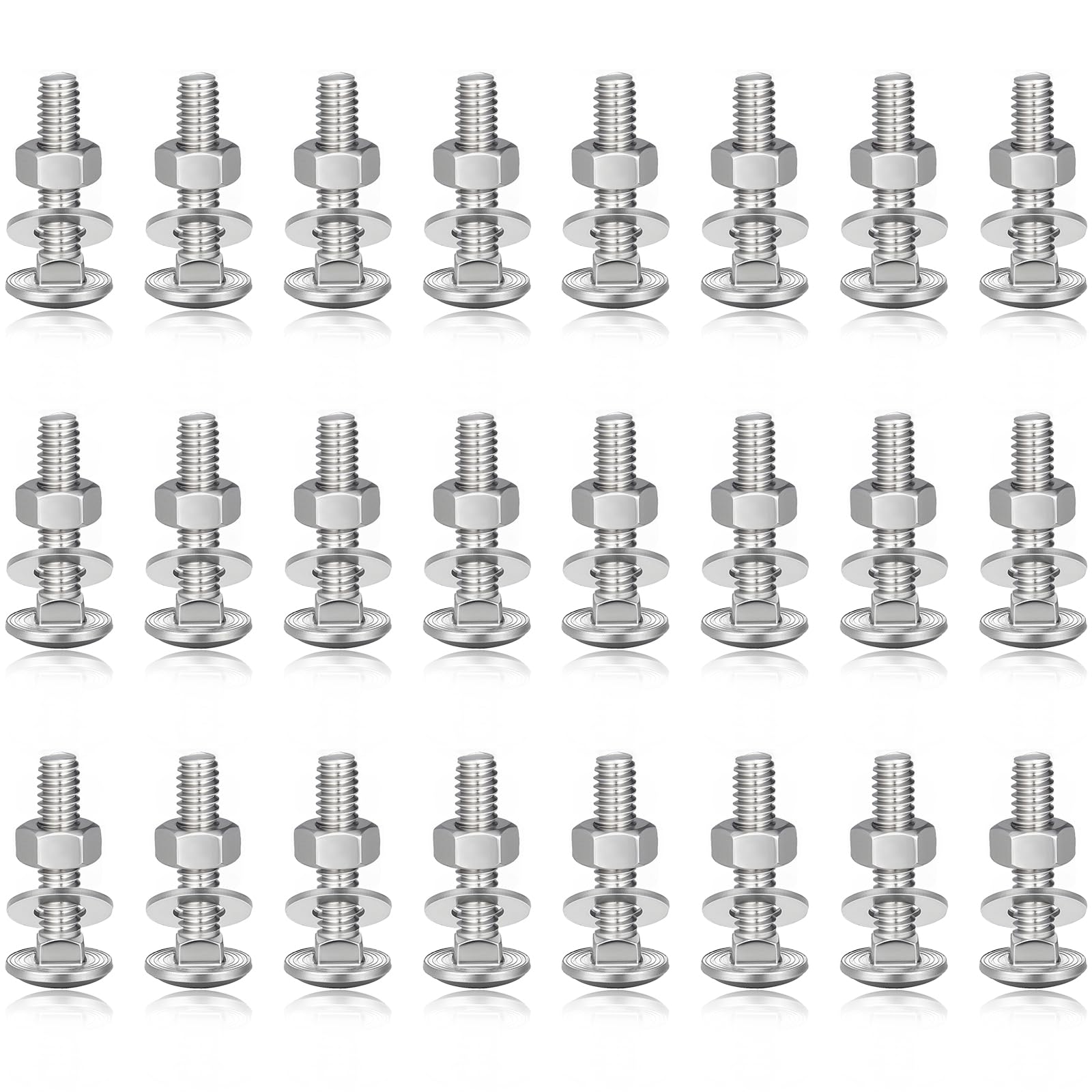 Zonon 25-Piece Stainless Steel Carriage Bolt Kit -25