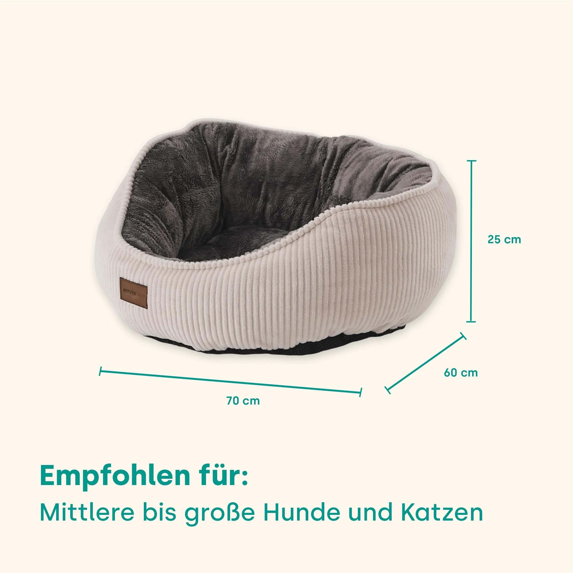 Emmi-pet Katzenbett & Hundebett Legend XL, Grau