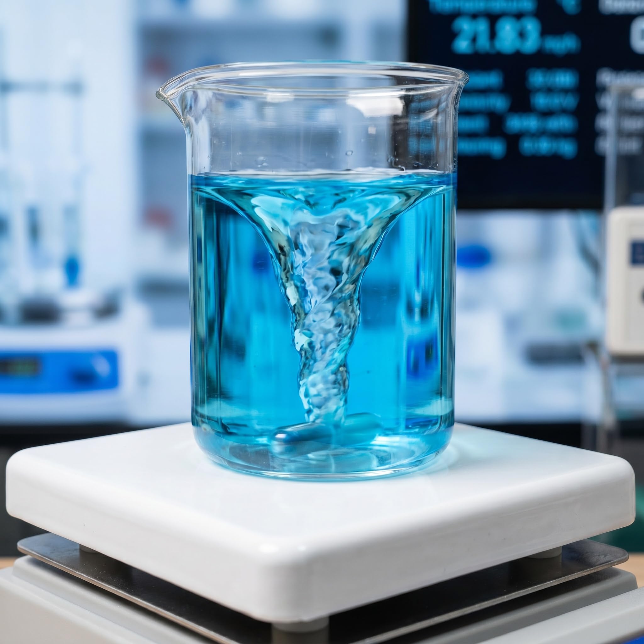 Agitatore magnetico con piastra riscaldante per laboratorio, lezione e ricerca scientifica, piastra in alluminio da 12 x 12 cm, 100-2000 giri/min, capacità fino a 1000 millilitri di campione, potente