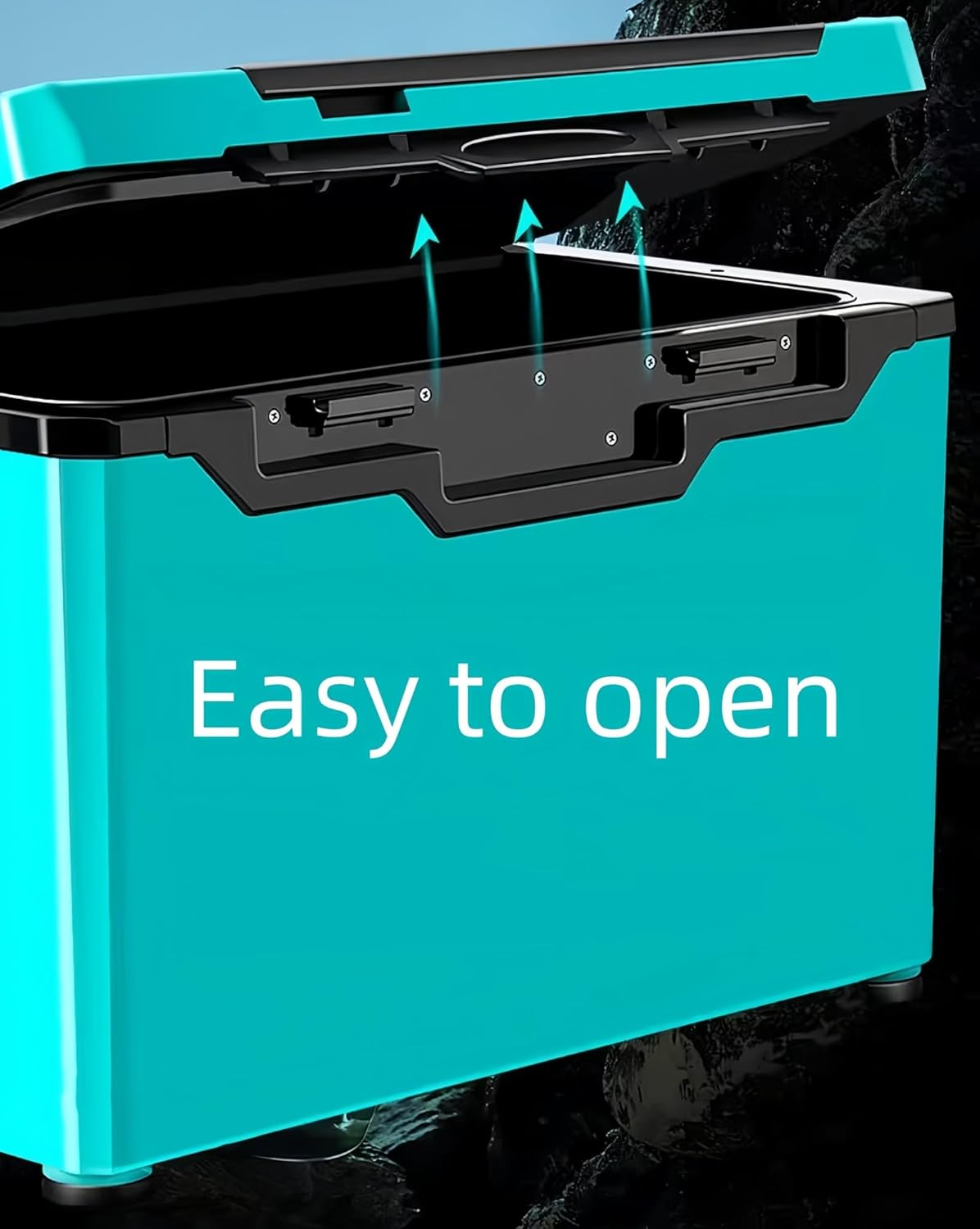 Fishing Tackle Box,Outdoor Fishing Crate, Waterproof Plastic Storage Box Suitable for Fishing and Outdoor Camping Fishing Storage Box (A)
