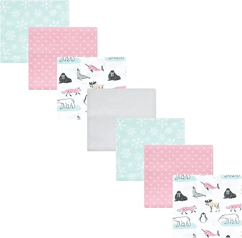 Miniatura 206 de Hudson Baby Paquete de 7 mantas receptoras unisex de franela de algodón para bebé, Dino Friends, talla única Abeja,Azul Verde Dino,Azul