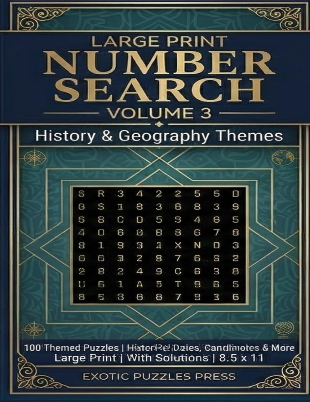 Number Search Volume 3: History & Geography: Educational Puzzle Adventure