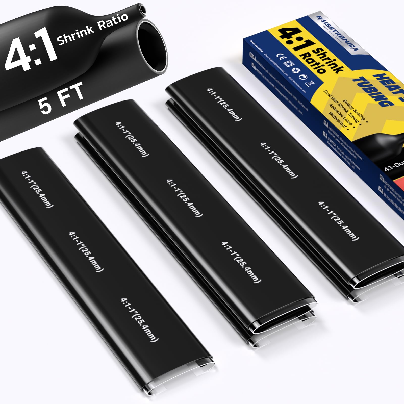 Haisstronica Heat Shrink Tubing Kit - 10ft 4:1 -20