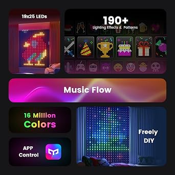 YEELIGHT Package for 100 Ft Smart Outdoor Permanent String Light& Curtain Light, 20+ Lighting Effects, App Control