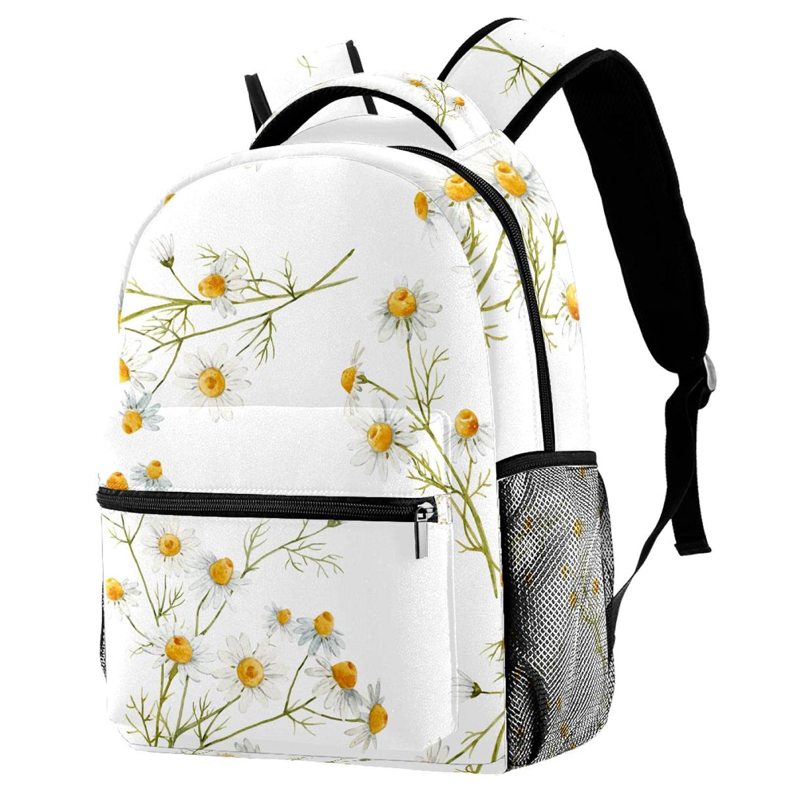 Sac à dos décontracté feuilles foncées grand compartiment Multicolore 9 - 7