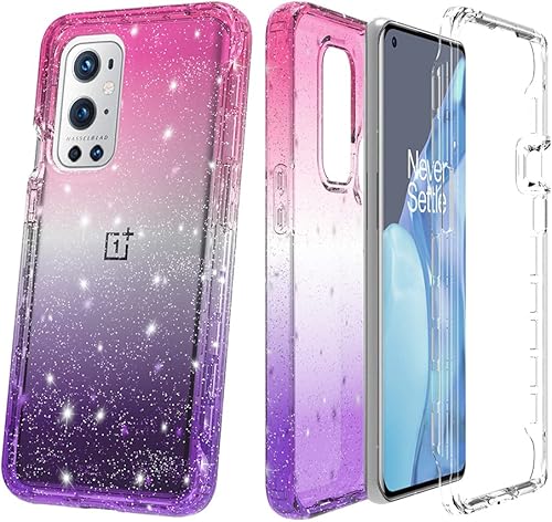 Miniatura 6 de Funda diseñada para OnePlus 9 PRO con purpurina de cuerpo completo 1+9 Pro, absorción de golpes, antiarañazos, resistente, duradera, protección