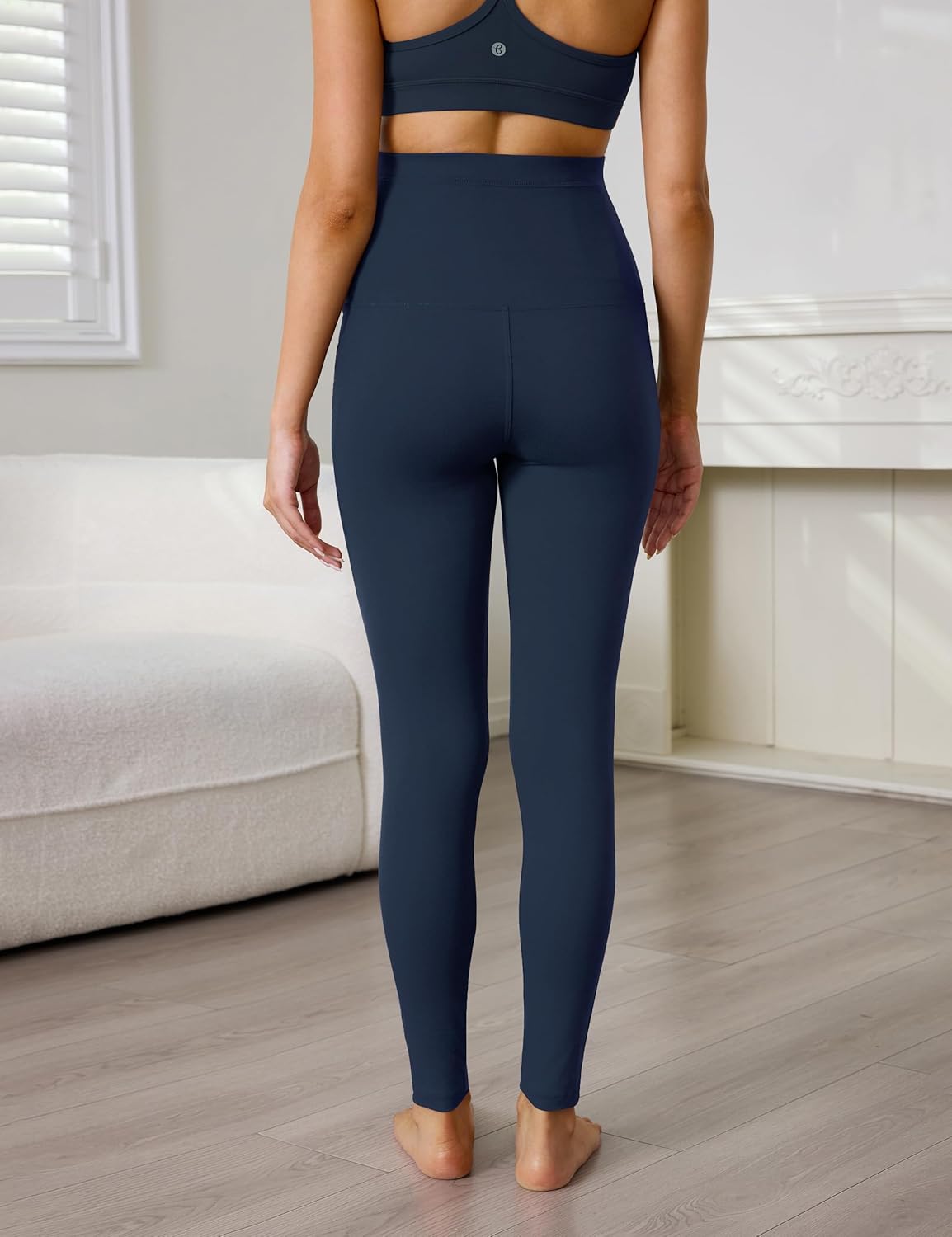 Buttergene 3 Pack Women's Maternity Leggings with Pockets Over The Belly Maternity Yoga Pants Pregnancy Leggings - Image 4