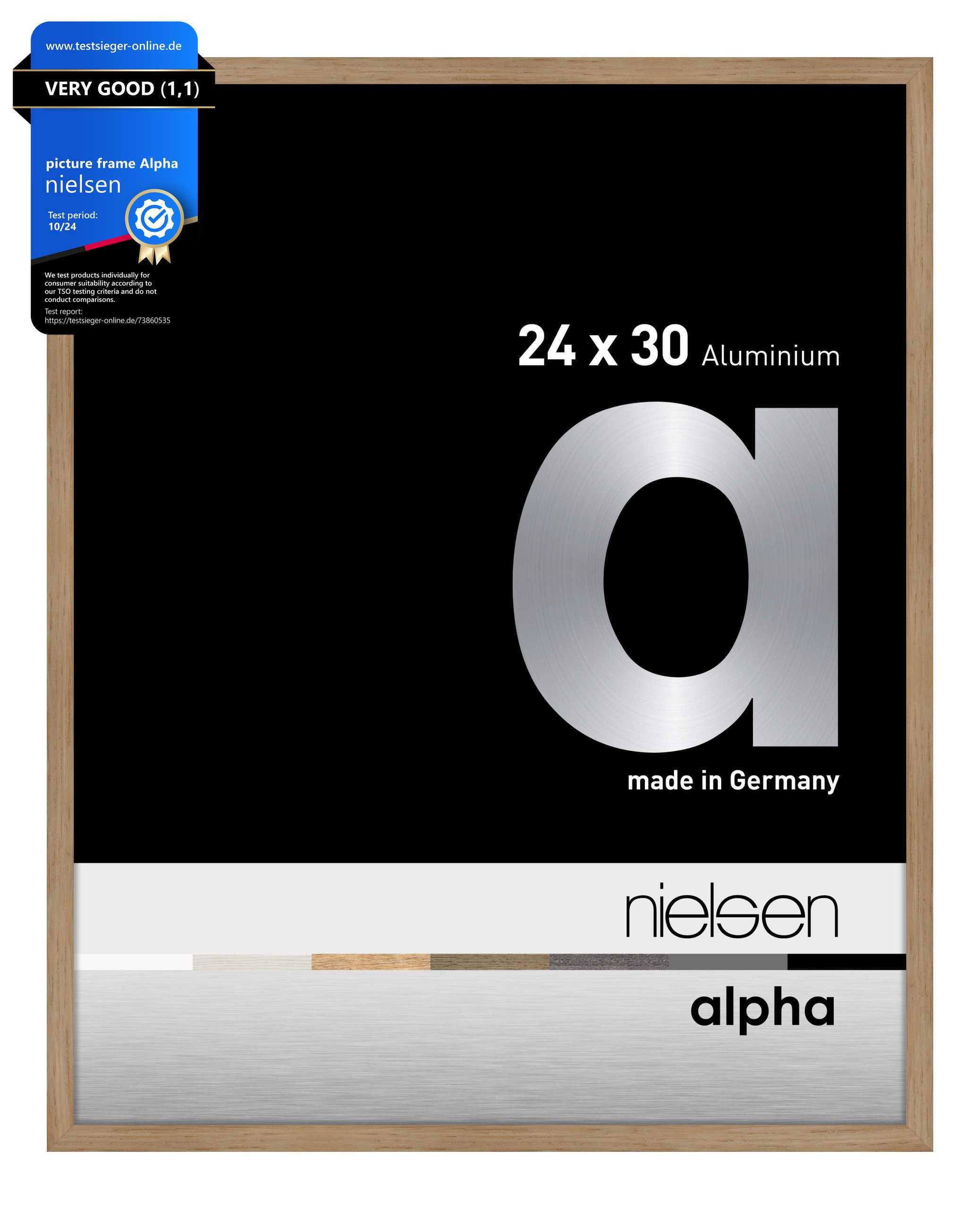 nielsen aluminum frame Alpha, 24x30cm, Oak