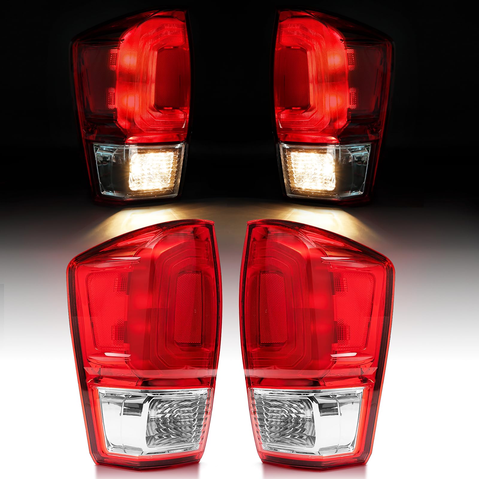 Photo 1 of MAYELLO Pair Red Tail Lights Rear Lamps w/bulbs fit for 2016 2017 2018 2019 2020 2021 2022 2023 Toyota Tacoma Base/SR/SR5/TRD/Sport Replacement OE Style,Driver?Passenger Side