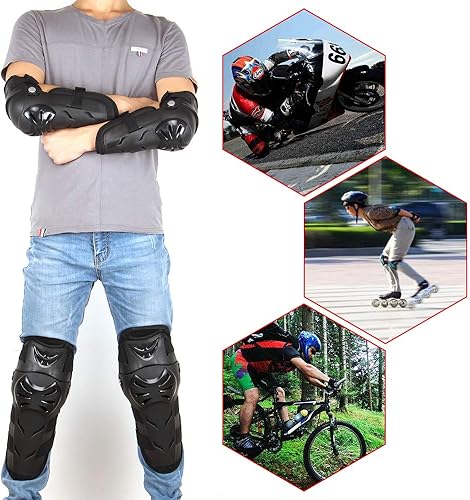 Miniatura 8 de 4 almohadillas para codos de motocicleta protección para motocross carreras de rodillas equipo de protección para adultos