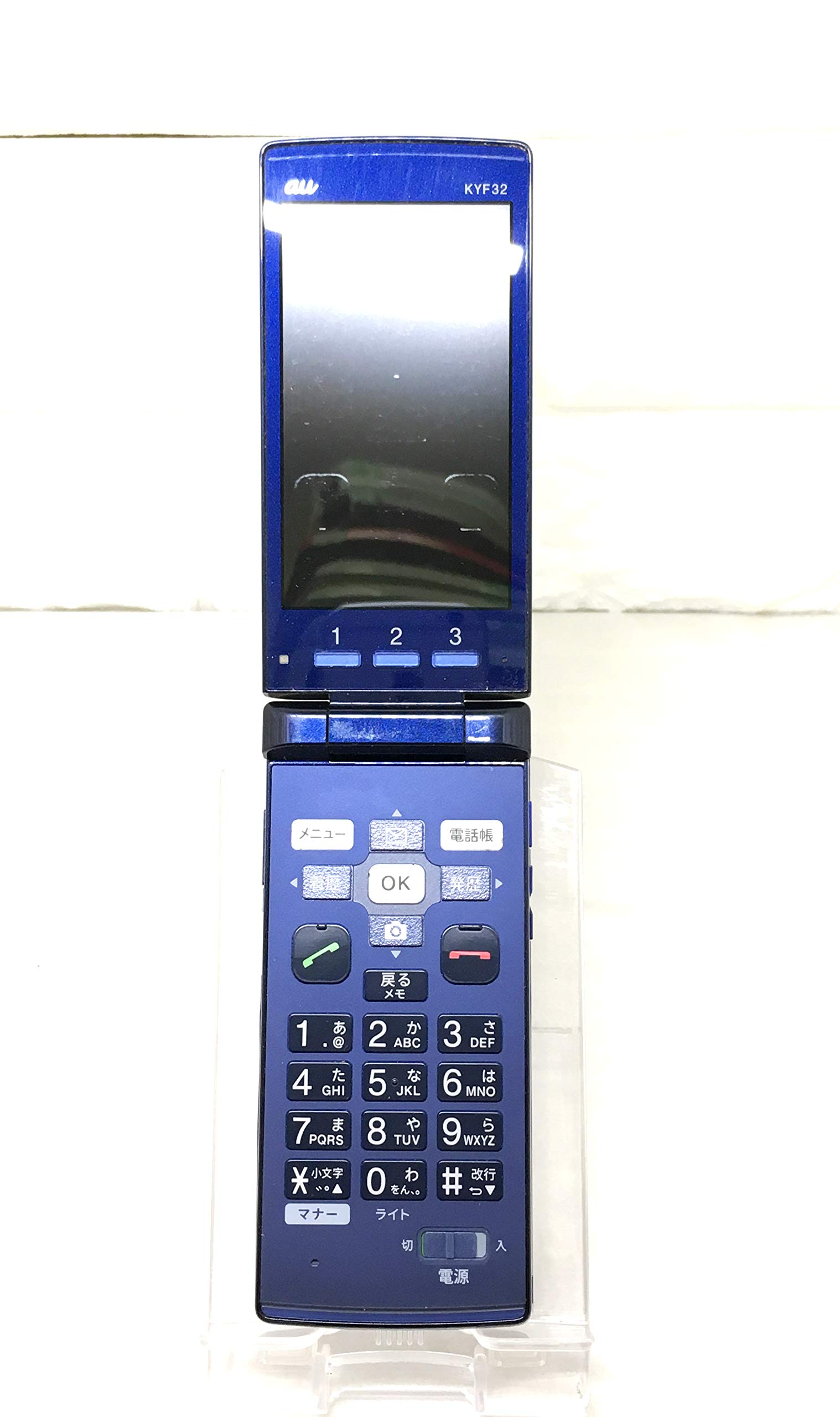 Amazon | KYOCERA かんたんケータイ KYF32 ブルー au | KYOCERA 