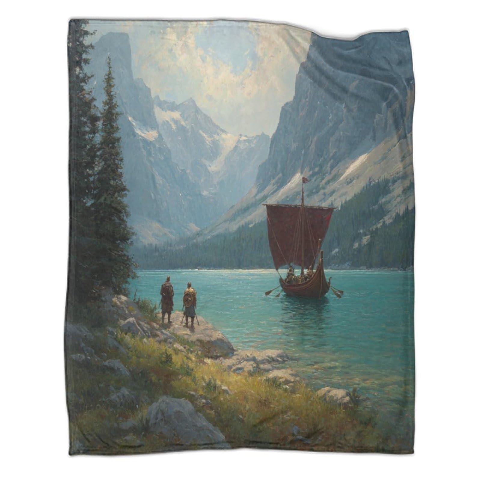 kaiyun Vikings, Canyon Patterned Throw Warm for Camping Outdoor Lightweight for Sofa Bed 40x50inch(100x130cm)