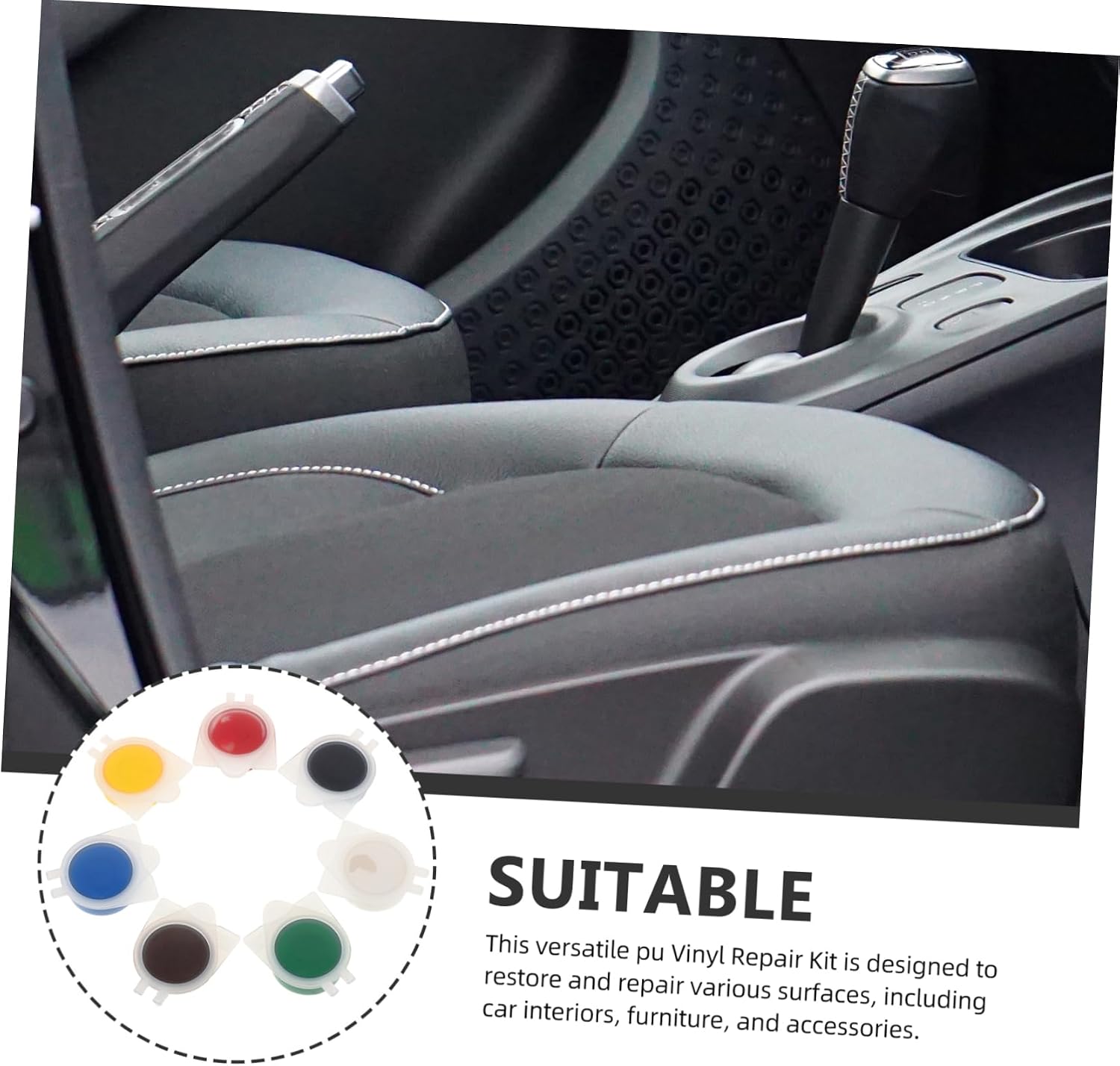 SOLUSTRE Repair Tools for Seat Patch and Vinyl Repair Car Interior and Furniture Restoration Kit