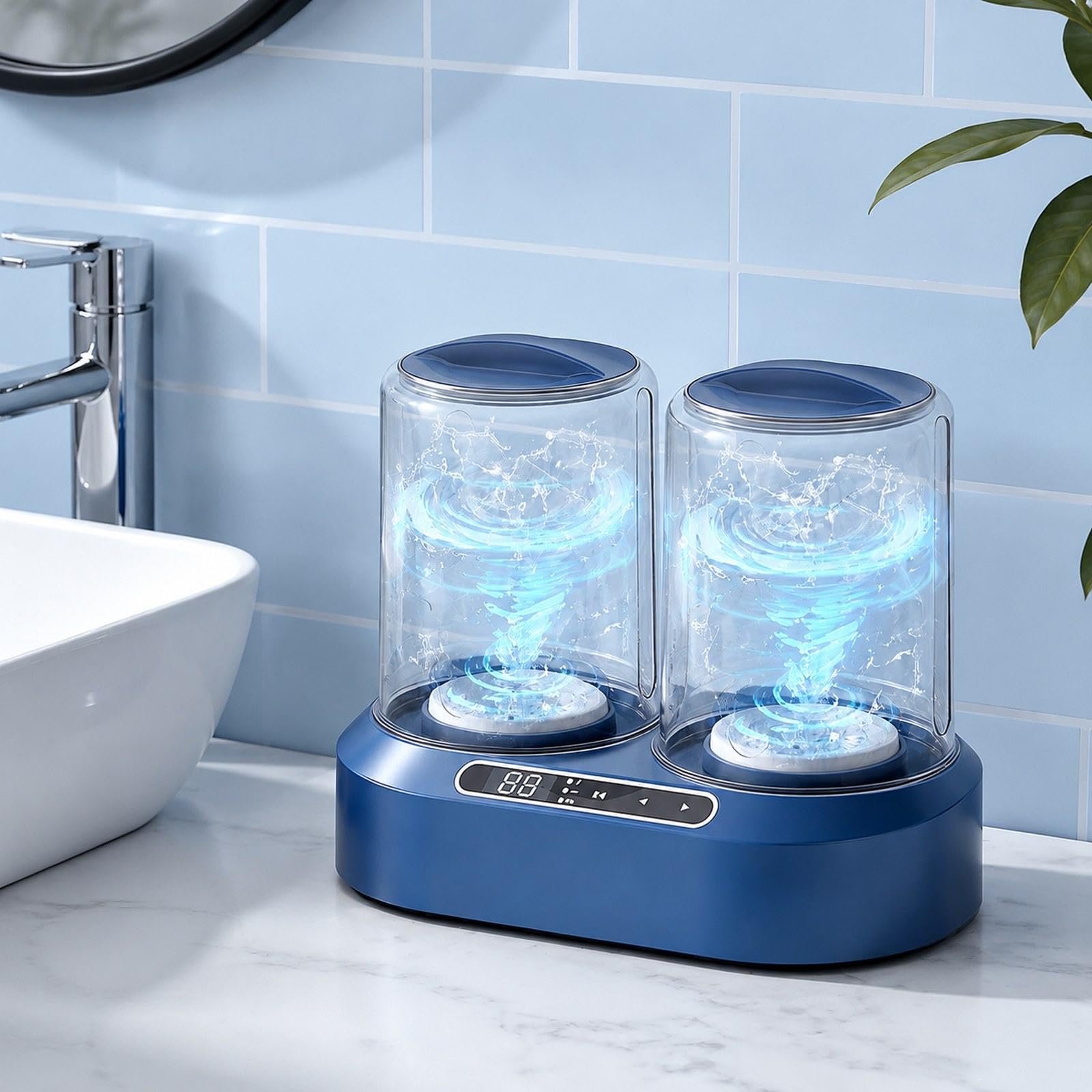 Lavadora Portátil de Ropa Interior, Práctica Minilavadora para Una Limpieza, Ideal para Camping, Hoteles, Residencias de Estudiantes Y Autocar, Azul, Individual
