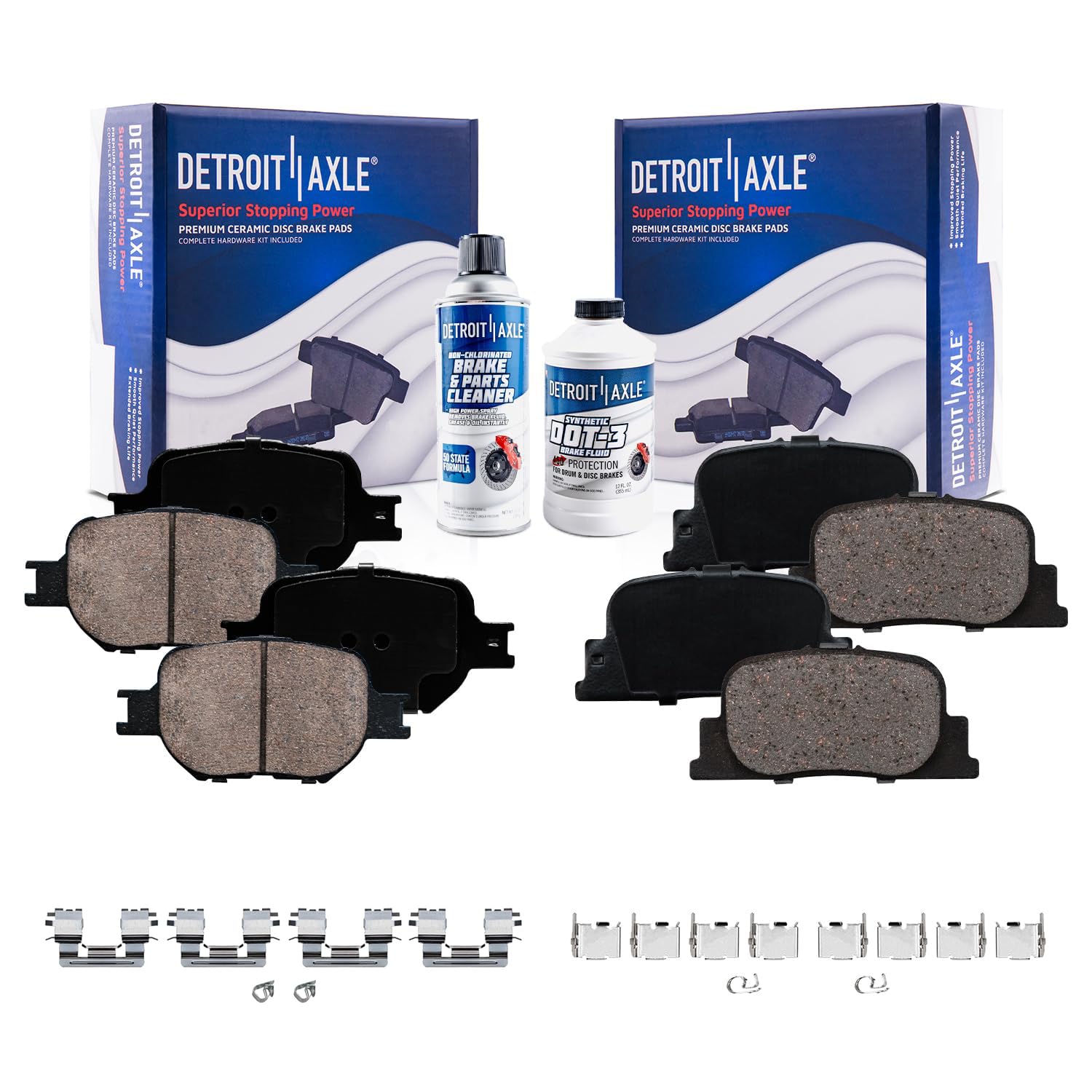 Detroit Axle - 4pc Brake Pads for 2005-2010 Scion tC