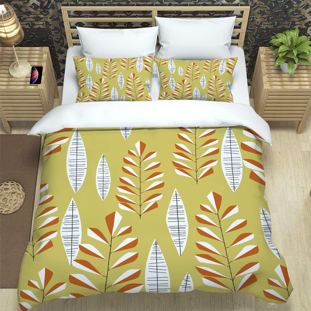 Housse de couette 240x260 jaune pour illuminer une chambre d'adulte moderne