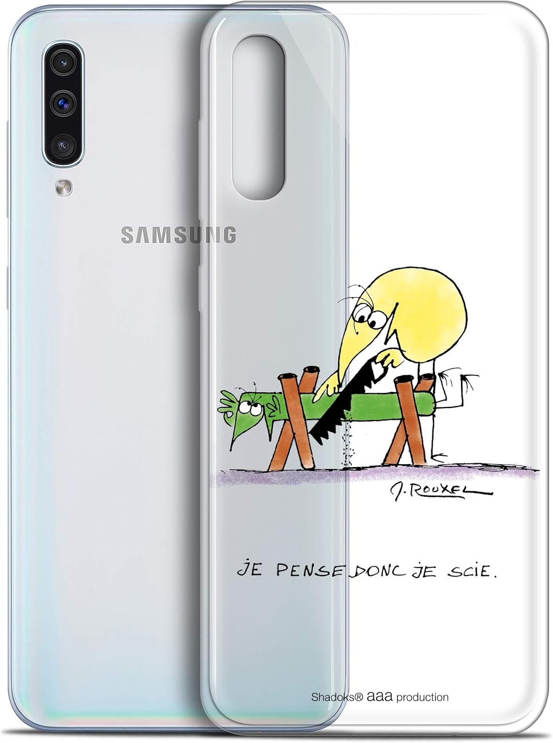 Case for 6.4-Inch Samsung Galaxy A50, Je Pense Therefore