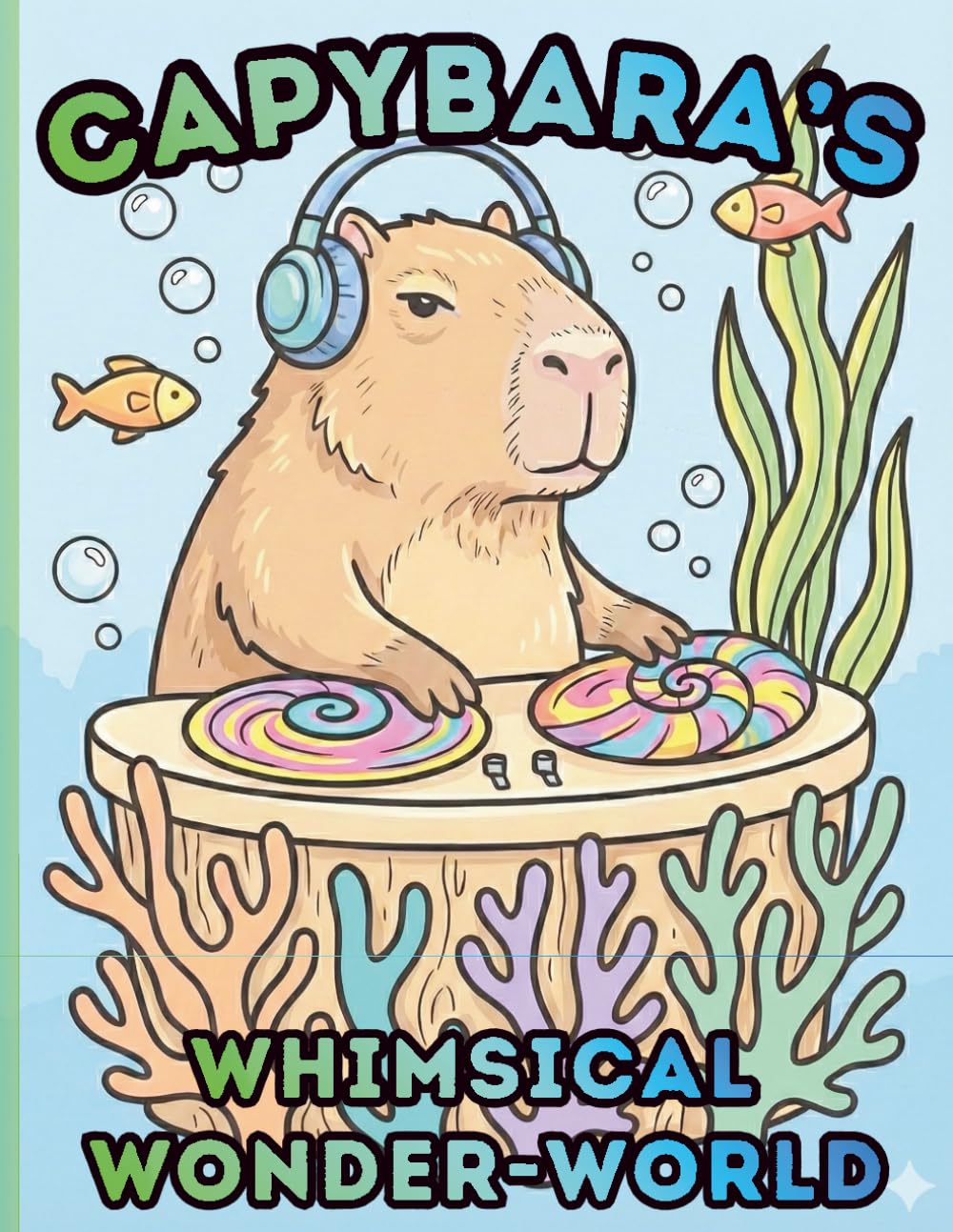 Capybara’s Whimsical Wonder-World: A Bold and Easy Coloring Book of Stoic Adventures and Surreal Scenes (The Whimsical World Collection)