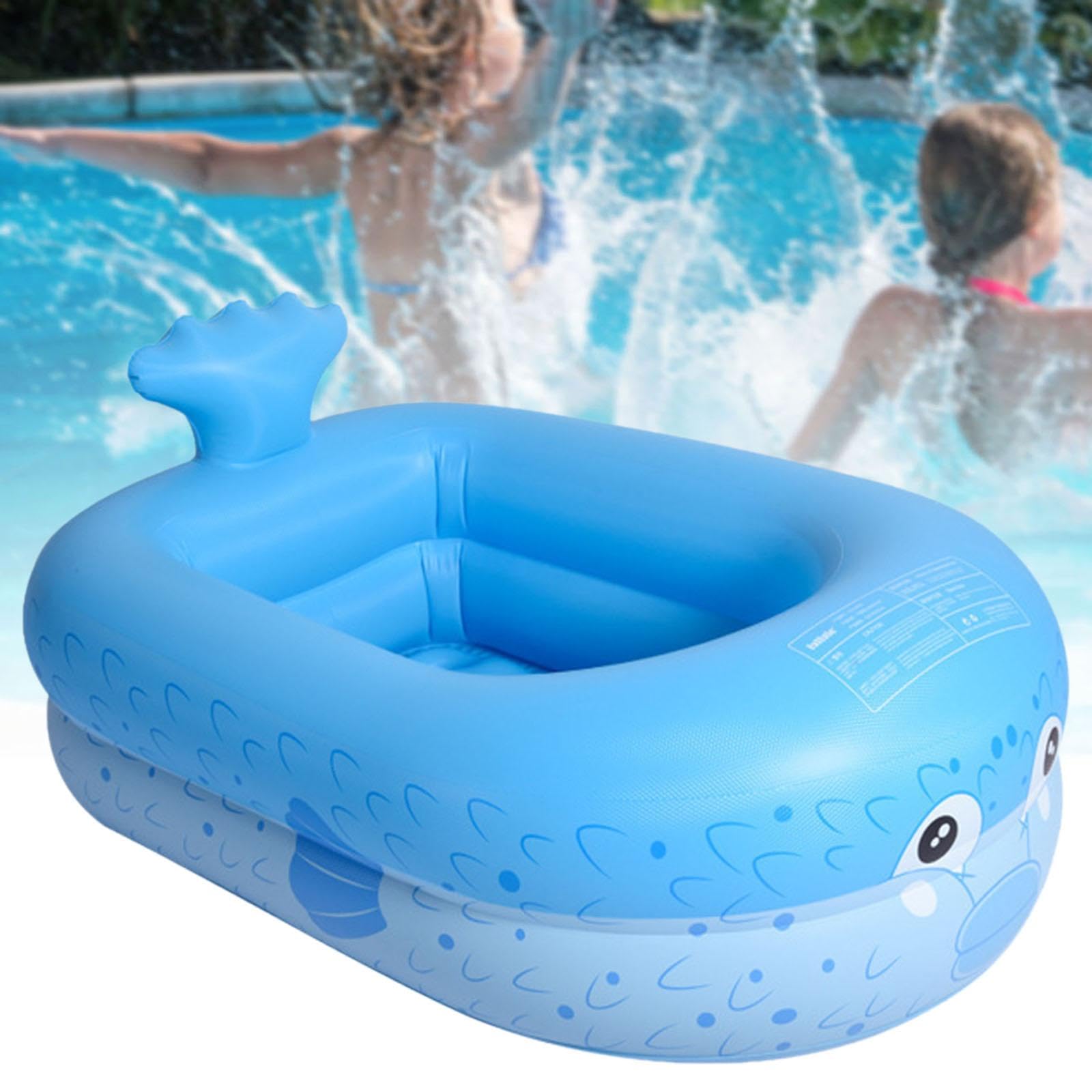 Piscine Gonflable avec Trous de Drainage, Ballon de Jeu pour Salon, Jardin, Terrasse, 160 cm bleu