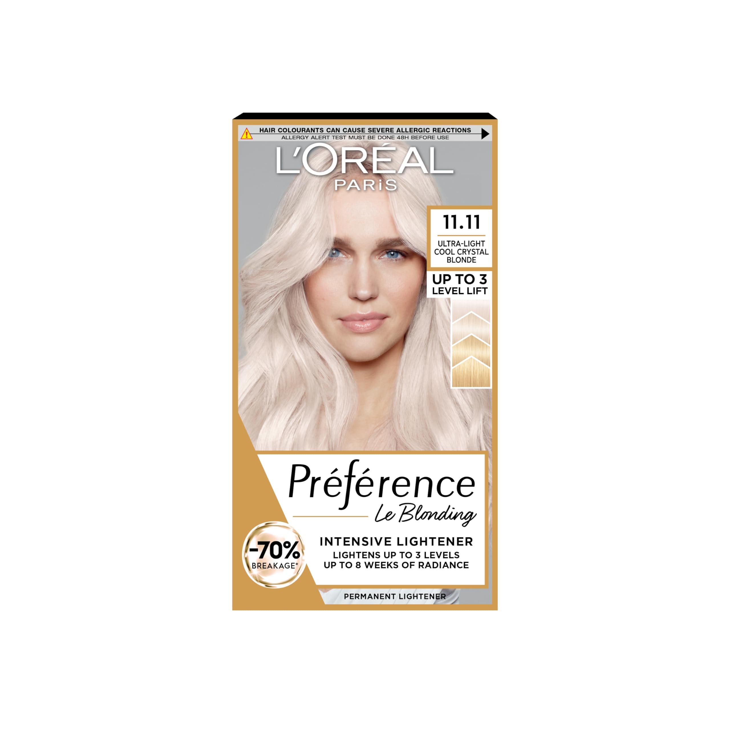 L'Oreal Paris Preference Hair Dye, Luminous Permanent Rich Hair Colour, Long Lasting Brilliance, Achieve Radiant, Salon-Inspired Results, Shade: 11.11, Venice