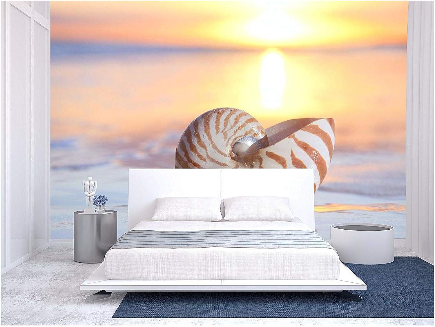 wall26 - Tropical Paradise Beach - Removable Wall Mural | Self-Adhesive Large Wallpaper - 66x96 inches