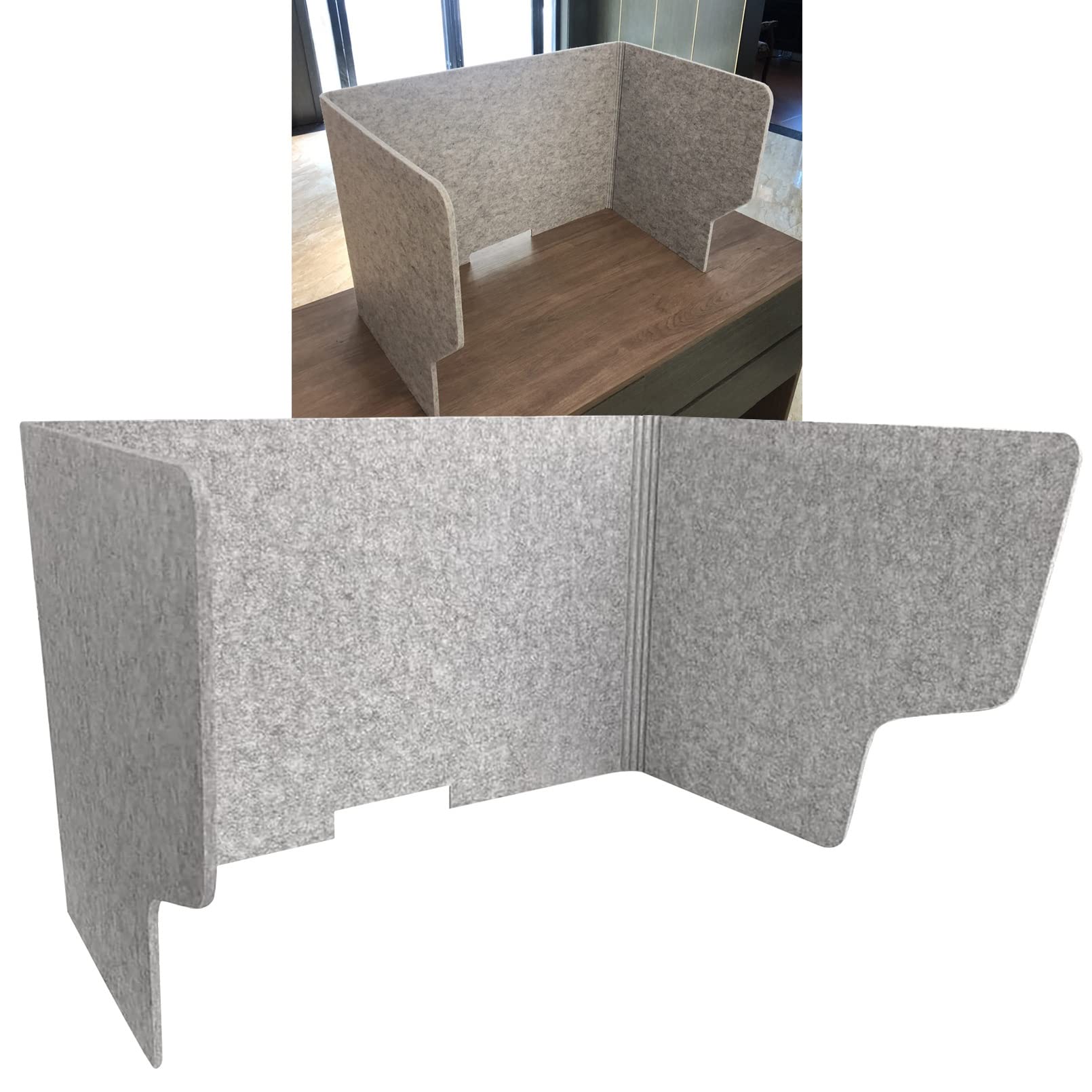 LIGUOYI Separatore Scrivania Ufficio, Divisorio Acustico da Scrivania, Autoportante Separatore per La Privacy, L 60cm 80cm 100cm × A 50cm Schermo Pannello Separatore, Portatile/Pieghevole