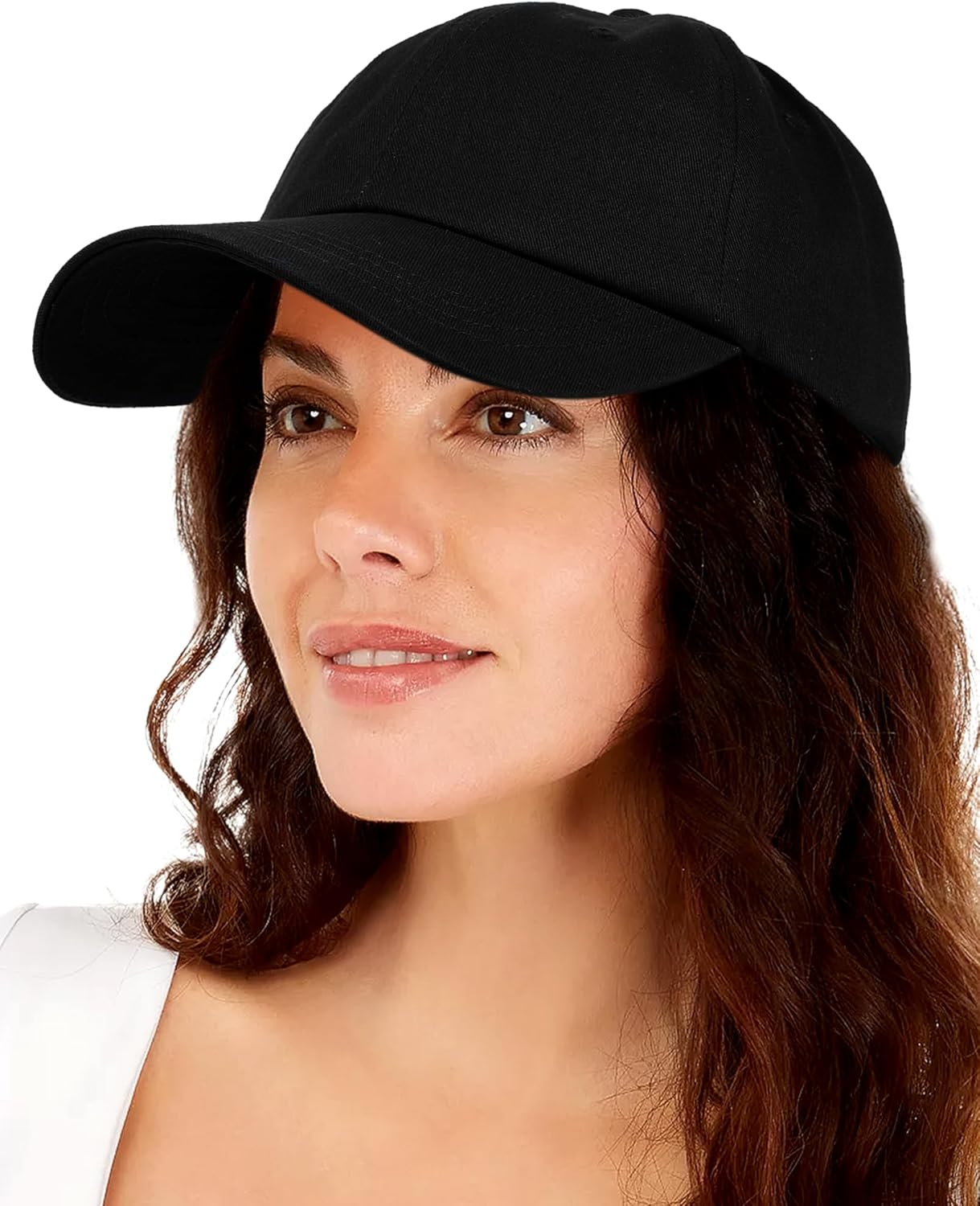 Womens Satin Lined Unstructured Baseball Cap Unisex Silk Lining Washed Cotton Adjustable Vintage Dad Hat