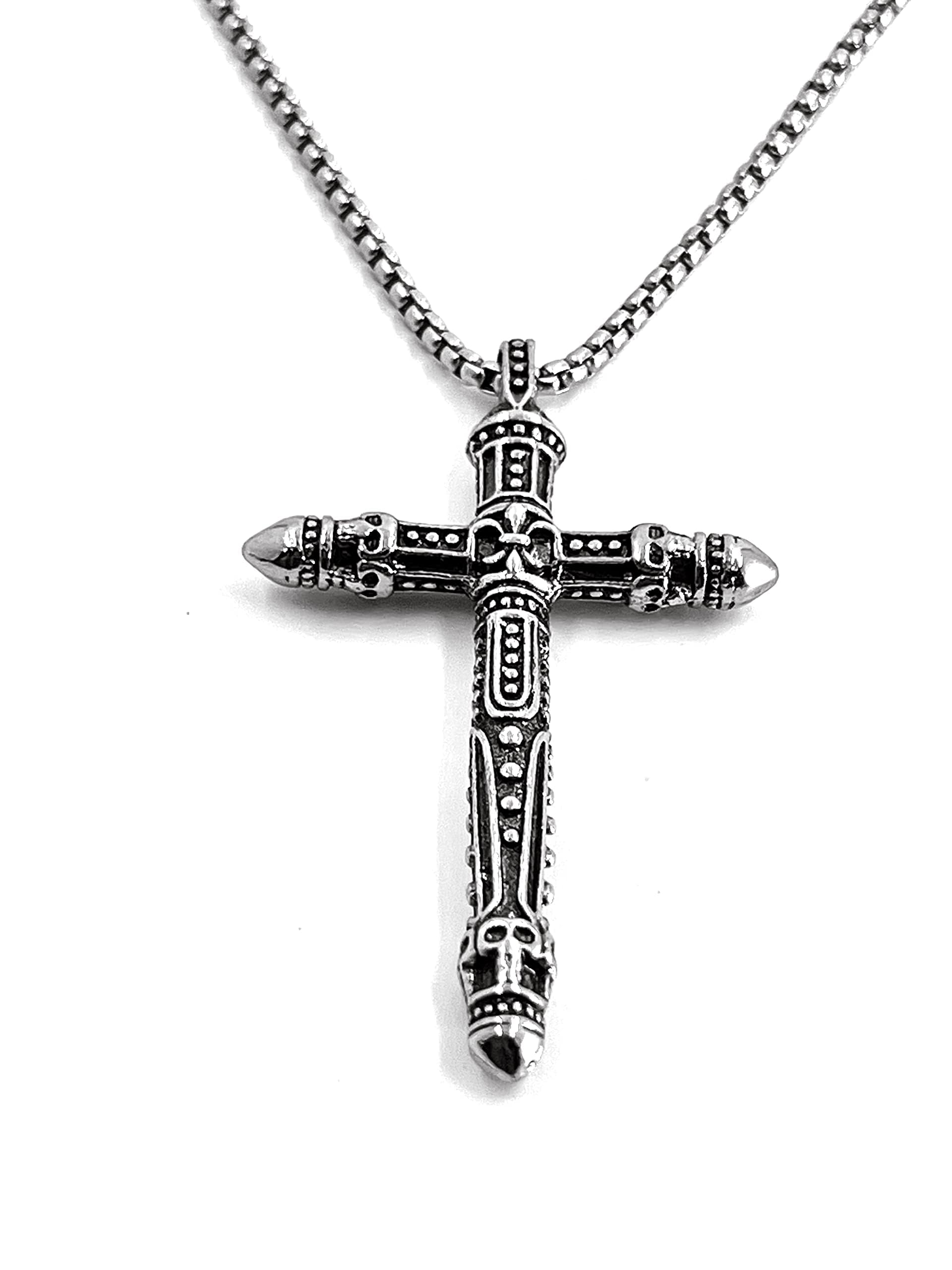 the men thing Pendant for Men - Alloy Pendant with Pure Stainless Steel 24inch Round Box Chain Collection for Men & Boys-picture-7
