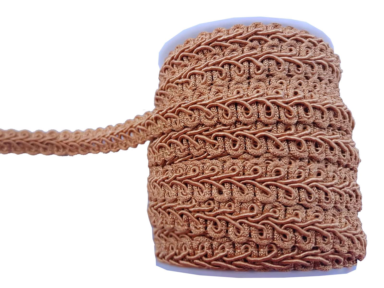 1/2 Inch Gimp Braid Trim 15 Yards for Upholstery Costume DIY Crafts(Light Brown 1018)