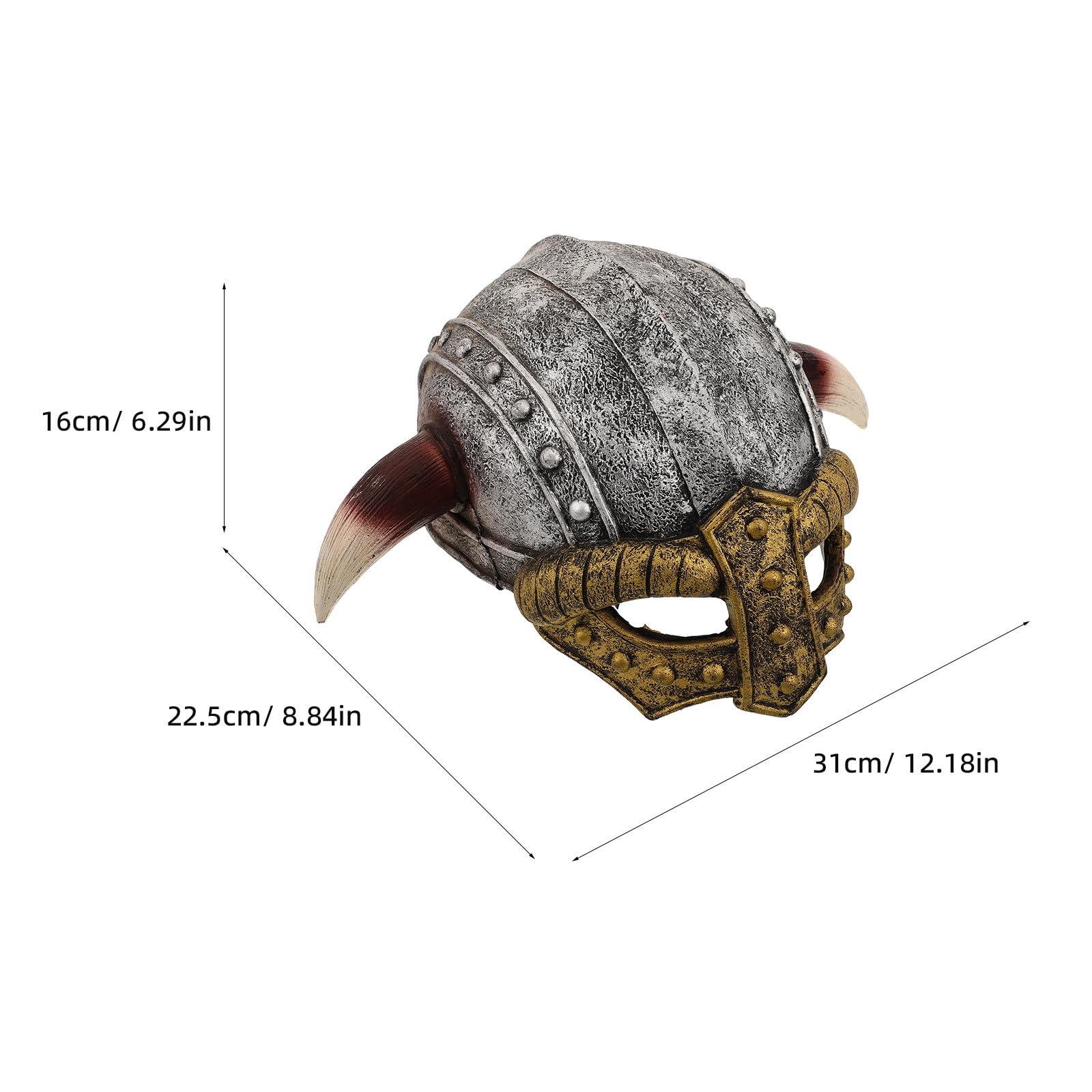 Cappello vichingo con corna di toro per bambini, decorazione per elmo da cavaliere medievale, cappello da guerriero medievale per giochi di ruolo e foto di scena.