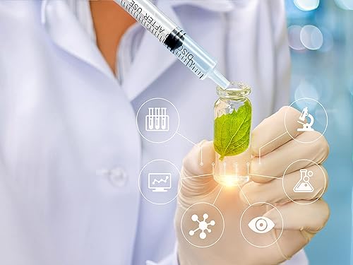 Vista 5 de 50 jeringas de plástico de 0.1 fl oz y 3 cc, sin aguja, para mascotas, oral, rellenar, aplicar aceite o pegamento, medir o transferir pequeñas