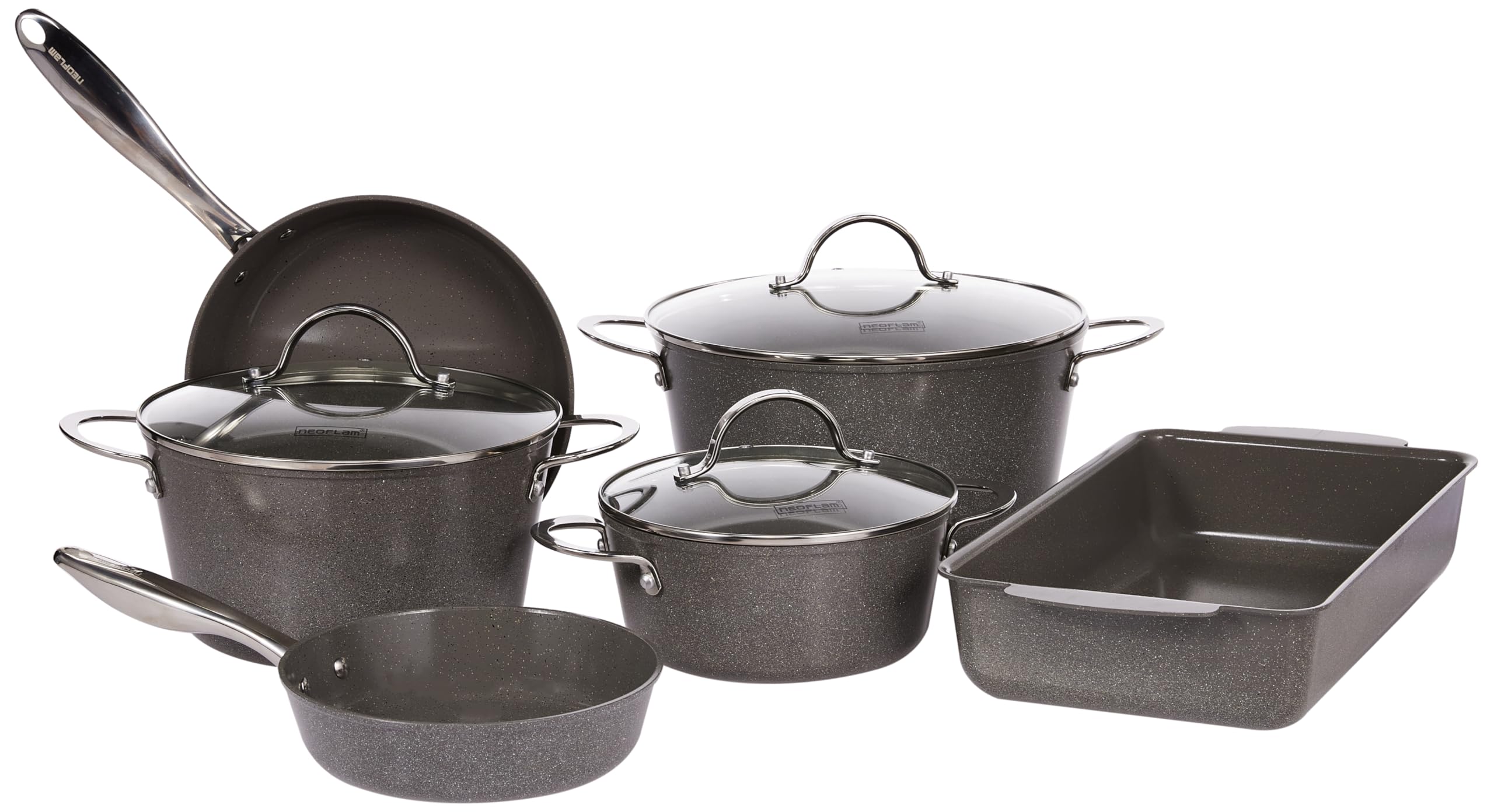 Chef Master Cookware Set XCM10.GYM, 10 Pieces, Grey Marble