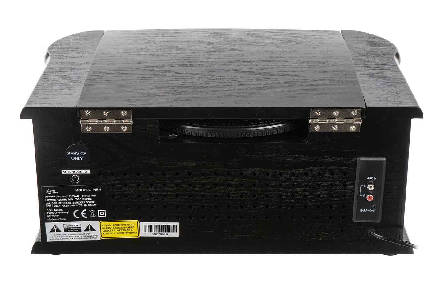 Dual 37714 NR 4-1 - Impianto compatto per nostalgia, colore: Nero