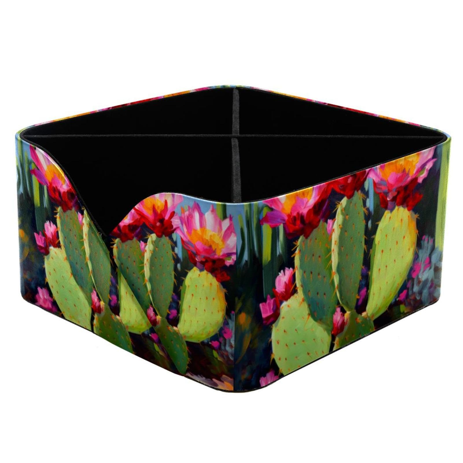 Boîte de rangement classifiée pour stopper le désordre avec style cactus rose