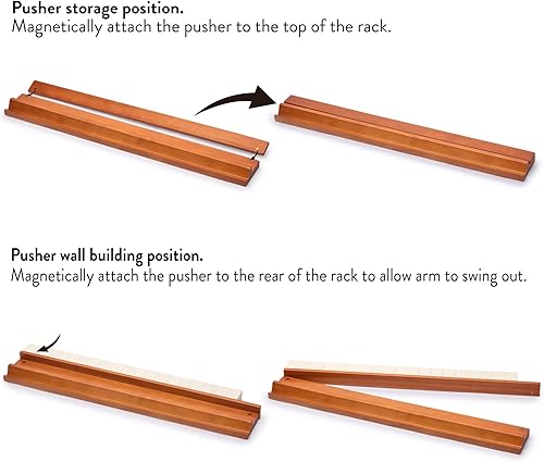 Miniatura 9 de Set de Mahjong Americano de Yellow Mountain Imports, Huntington con 166 Azulejos de Mahjong de Melamina, Estuche Blando Verde Mineral - 4 Estantes