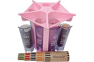 Change Rolling Machine: Coin Roller, Counter, Organizer and Holder
