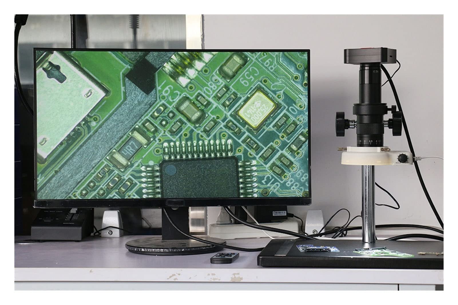 Przemysłowy elektroniczny mikroskop cyfrowy Kamera przemysłowa 1080p 4K USB HD Wideo Mikroskop 180X Zestaw naprawczy i inspekcji, 4K-300X