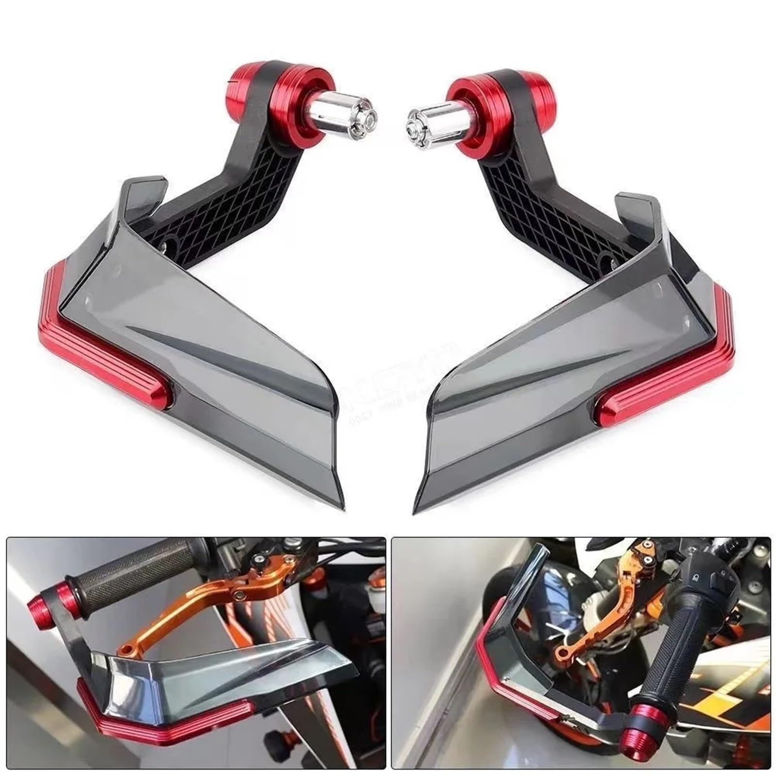 Protector de Manos para Moto Protectores de Mano para Motocicleta,Protector Manos para Motocross, Cubiertas Protectoras para empuñadura(Black)