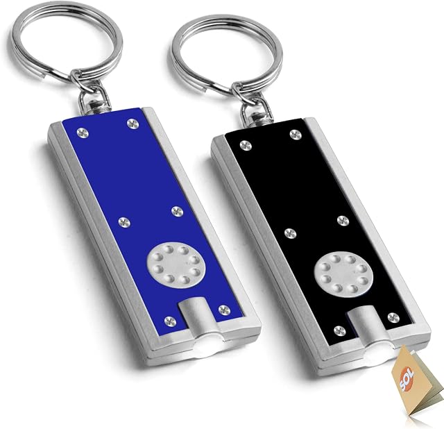 2pk Small Torch for Camping | Mini Torches Battery Powered | Small LED Torch Keyring Torch for Camping Torch | Mini Torch Small Torches LED Super Bright Flashlight Torches for Kids Torch