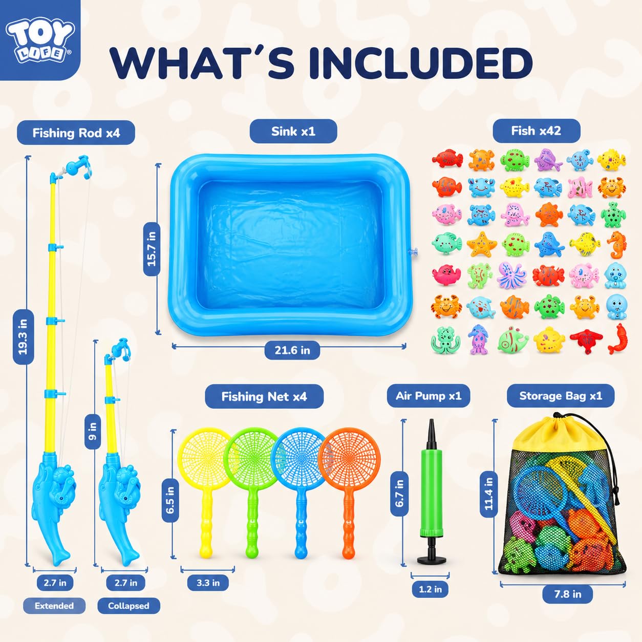 TOY Life Magnetic Fishing Game for Kids, Bathtub and Pool Toy, Ages 3-5 — Amazon image 3