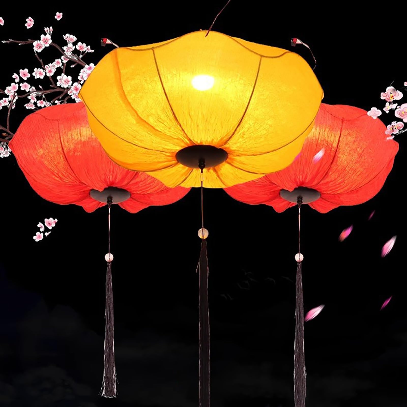 faroles, Linterna China de Mano, Adornos Colgantes(Red,40#)