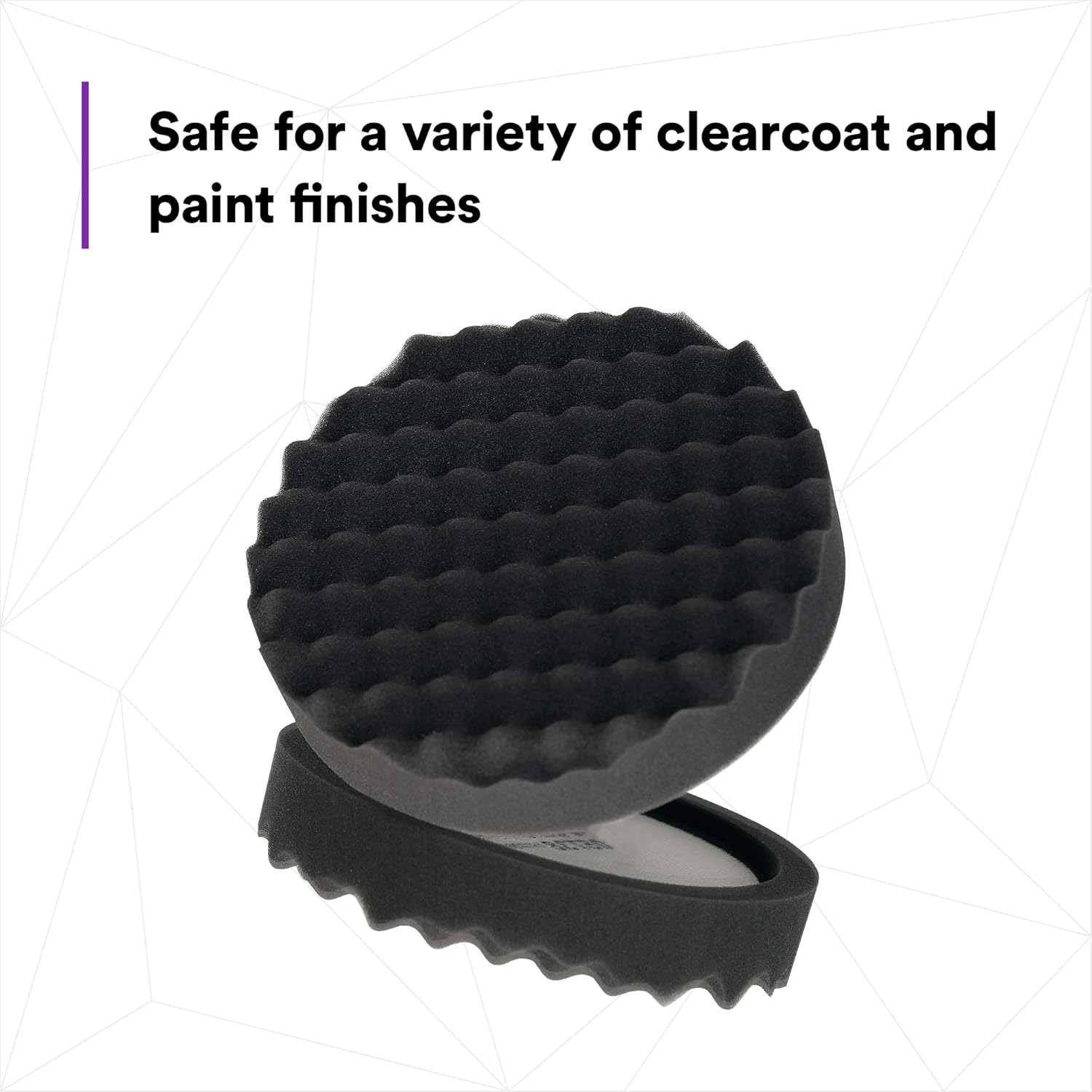 3M Perfect-It Foam Polishing Pad, 05738, 8 in, 1 Pad, Single Sided, Black, Waffle Face, Buffing and Polishing