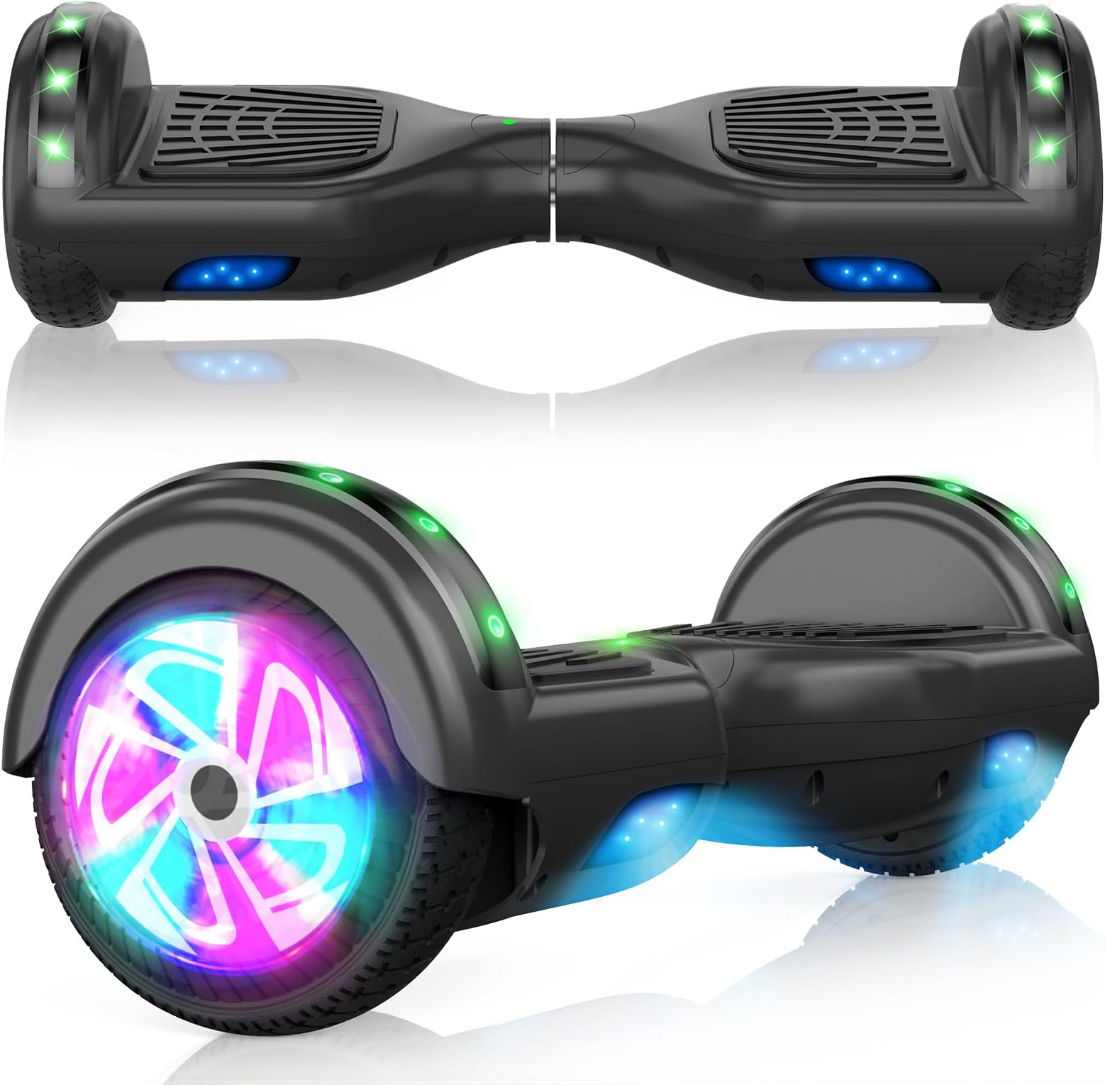 Self Balancing Scooter for Kids, 6.5" Two Wheels Scooter with Bluetooth and Lights for Girls Boys Kids Adults